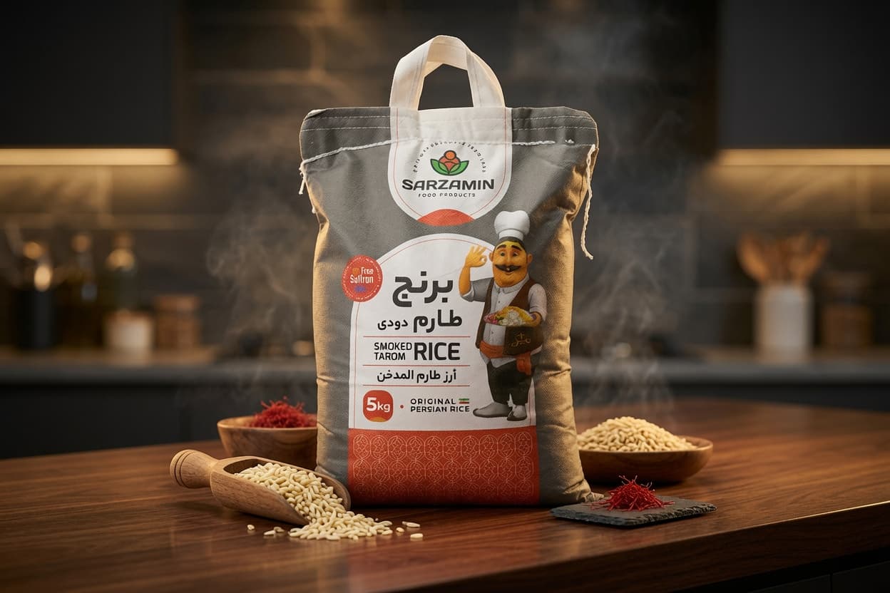 برنج طارم دودی سرزمین ۵ کیلوگرم
